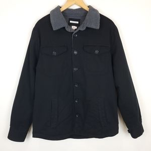 Carbon 2 Cobalt Chill Chaser Black Sherpa Lined Shirt Jacket